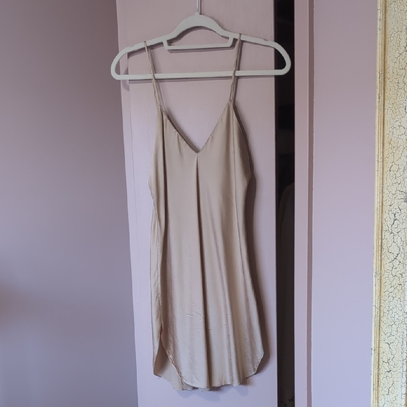 New Sensations Dresses & Skirts - New Pentagram Silk Slip Dress - Neutral Beige